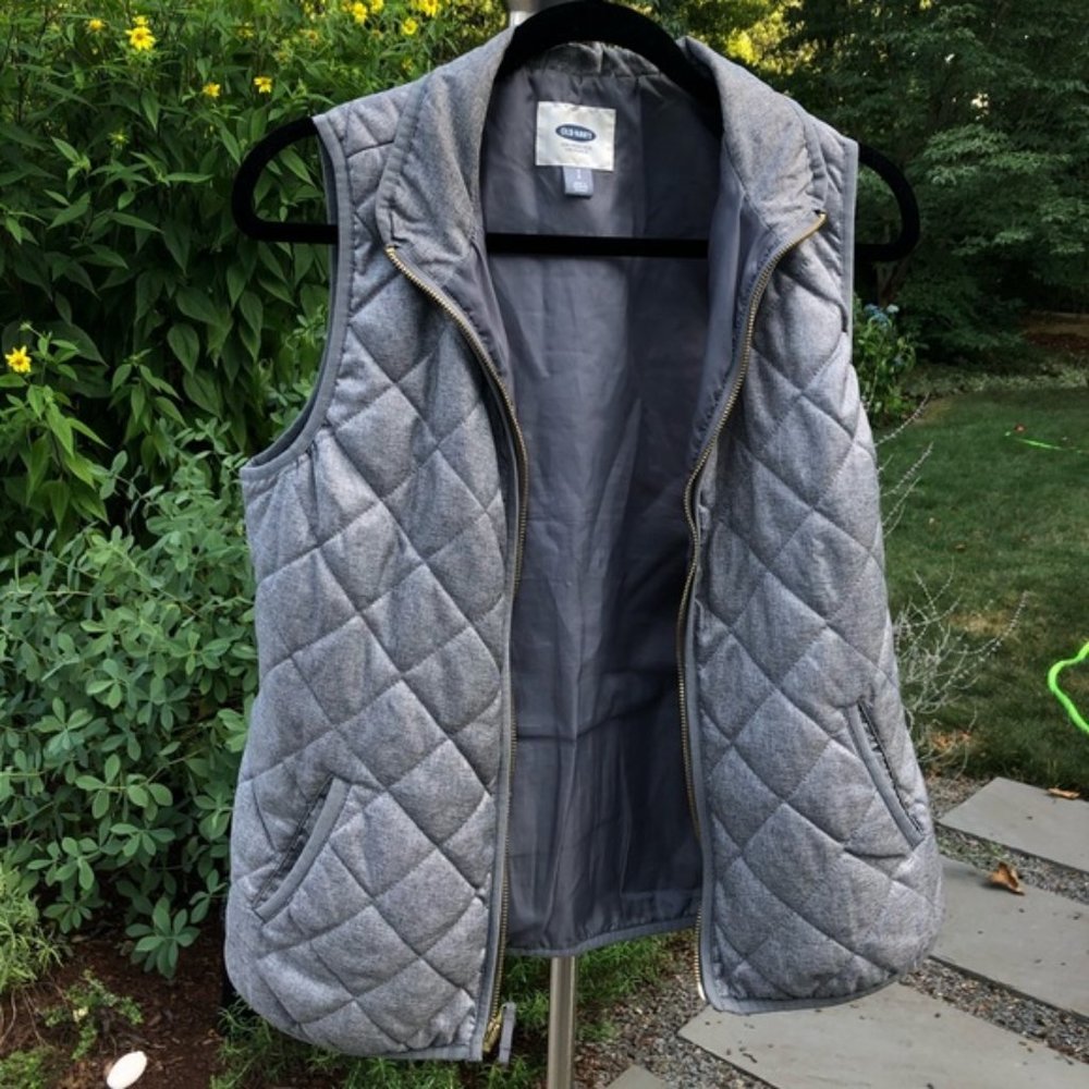Grey Quilted Vest